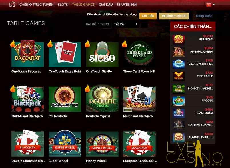 Nhà cái Livecasinohouse hoàn toàn uy tín, đáng tin cậy