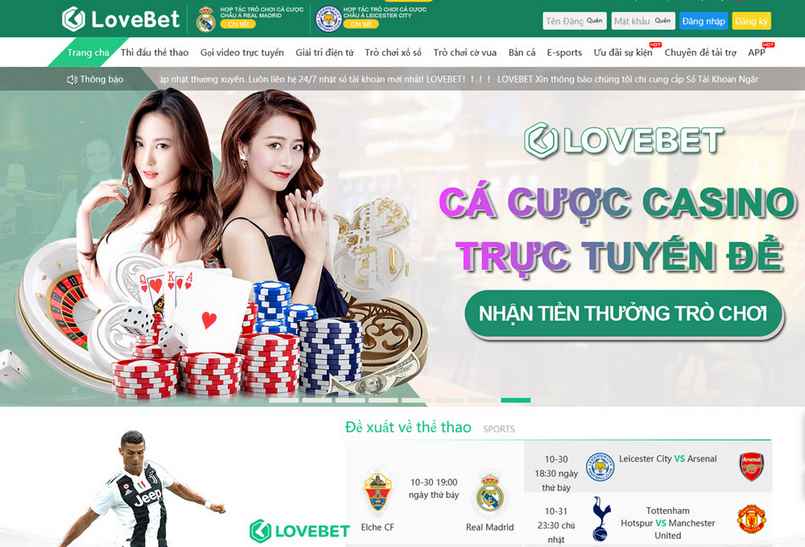 Giao diện thu hút mọi đối tượng của Lovebet